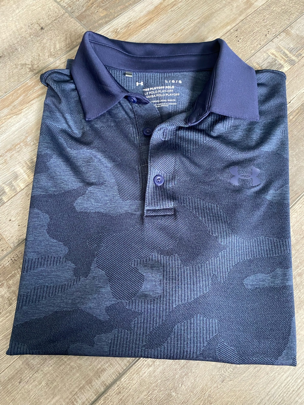 Under Armour Men’s Blue Camouflage Polo